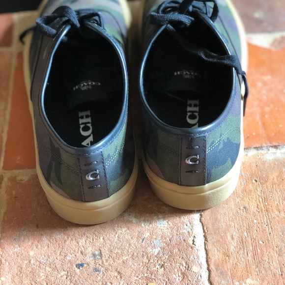 NIB Coach Tennis Camo shoes green Camo shoes sz 10 - Picture 3 of 7